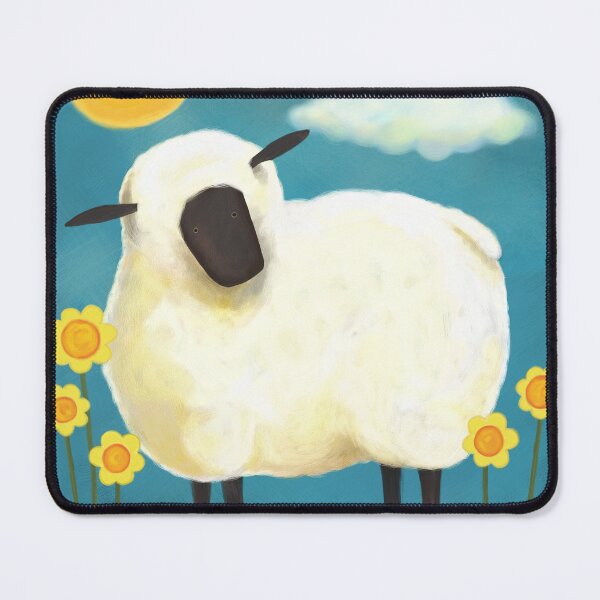 Item preview, Fluffy White Sheep in a Sunny Meadow designed and sold by LisaMarieArt & Illustration.