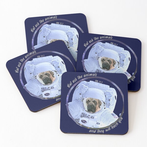Item preview, English Mastiff Astronaut in Space Bible Verse Ask the Animals Job 12:7 designed and sold by TheKingdomAttic.