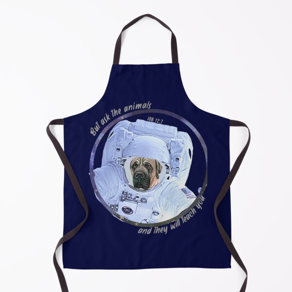 Item preview, English Mastiff Astronaut in Space Bible Verse Ask the Animals Job 12:7 designed and sold by TheKingdomAttic.