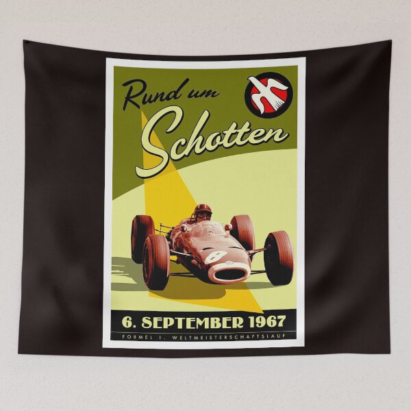 Item preview, RUND UM SCHOTTEN; Vintage Auto Racing Print designed and sold by posterbobs.