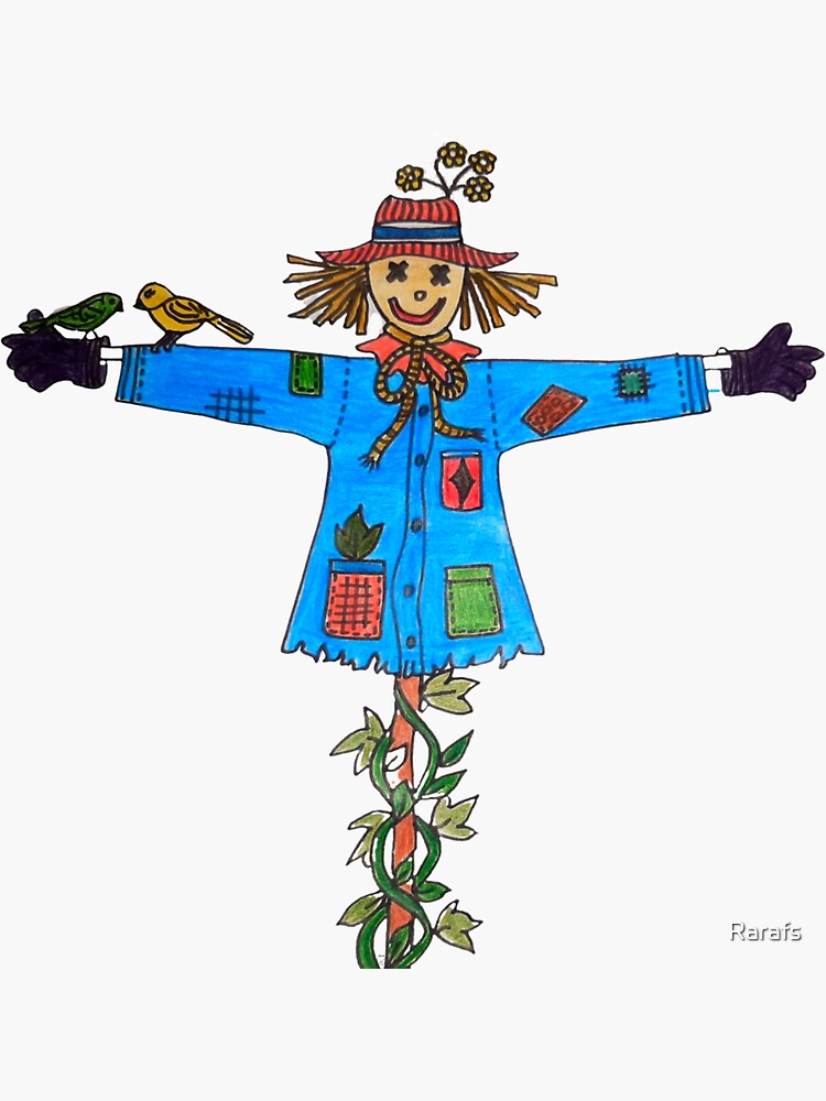 "Straw man" Sticker by Rarafs Redbubble