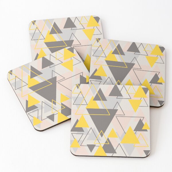 Item preview, Retro Triangle in Yellow Grey and Pink designed and sold by ArlacV.
