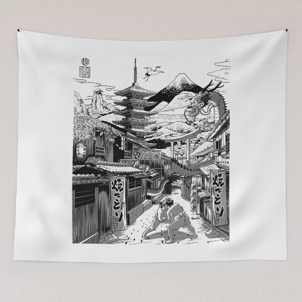 Item preview, Alley in Japan with Dragon designed and sold by albertocubatas.