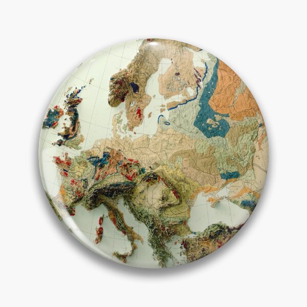 Item preview, 1875 Europe Relief Map 3D digitally-rendered designed and sold by ThinkAboutMaps.