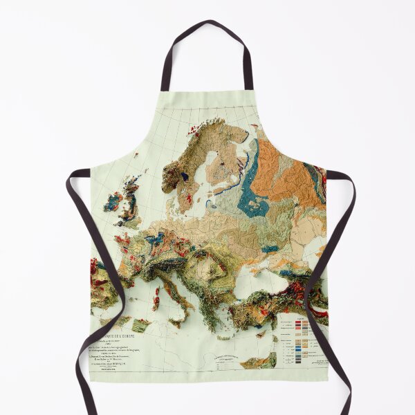 Item preview, 1875 Europe Relief Map 3D digitally-rendered designed and sold by ThinkAboutMaps.