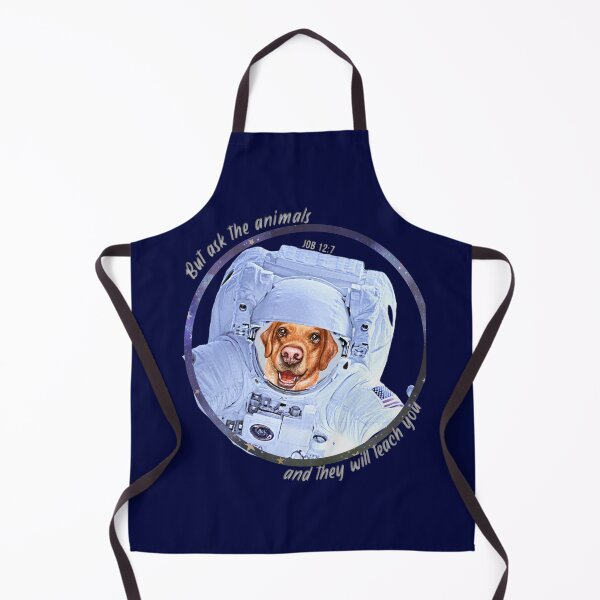 Item preview, Labrador Dog Astronaut in Space Bible Verse Ask the Animals Job 12:7 designed and sold by TheKingdomAttic.
