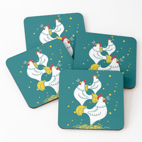 Item preview, Three French hens designed and sold by Deckidea.
