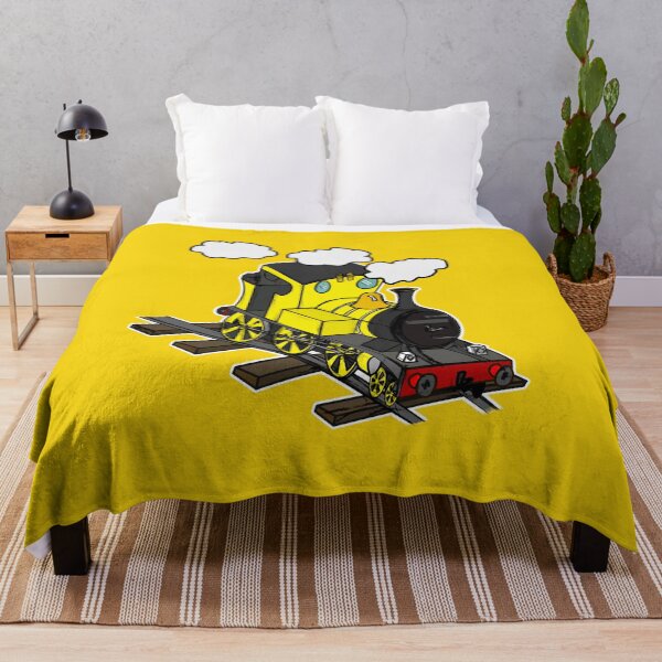 Item preview, Train Steam Locomotive Railway Enthusiasts Model Railroad (Yellow) designed and sold by doodlerob.
