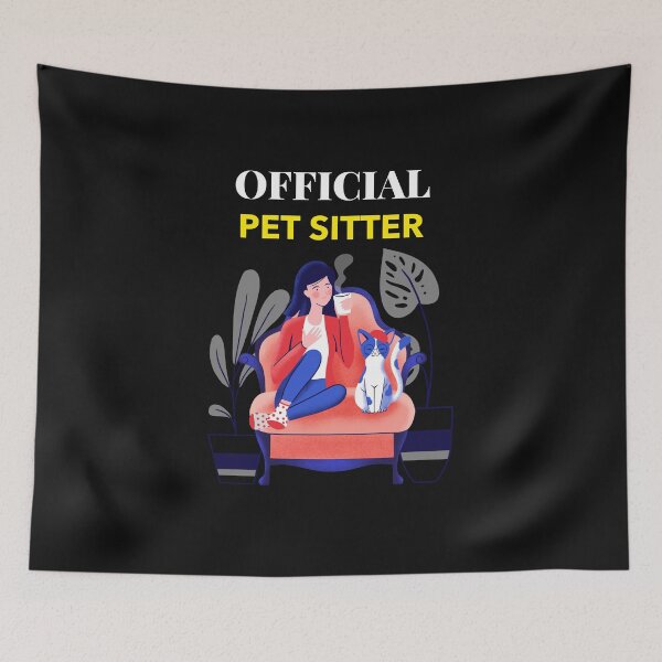 Item preview, OFFICIAL PET SITTER CAT LADY ANIMAL LOVER T-SHIRT designed and sold by BestCoolStuff.