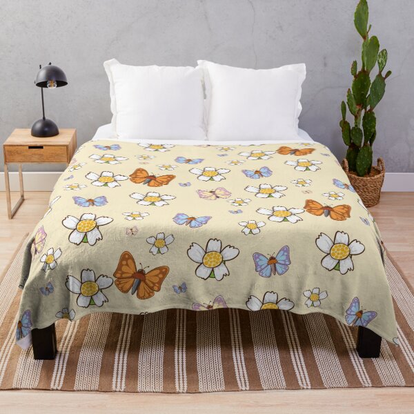 Aperçu de l'œuvre cute sun flowers pattern with butterflies créée et vendue par MooddyyShop.