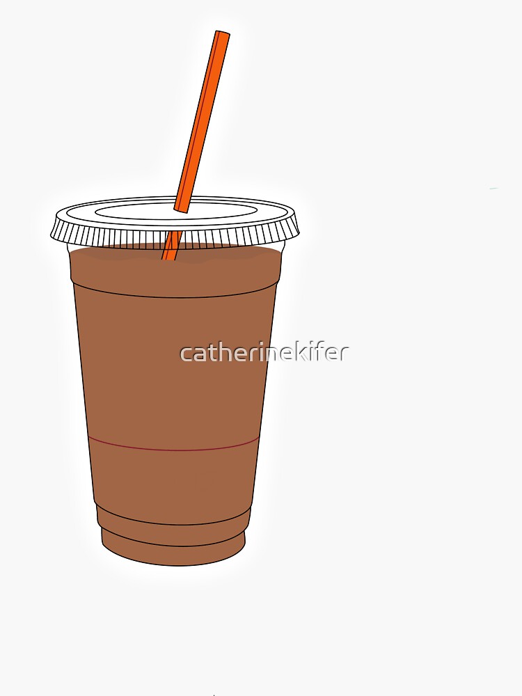 Iced Coffee Sticker By Catherinekifer Redbubble