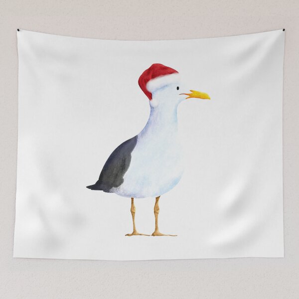 Item preview, Steven Seagull Christmas Hat designed and sold by byLucyC.