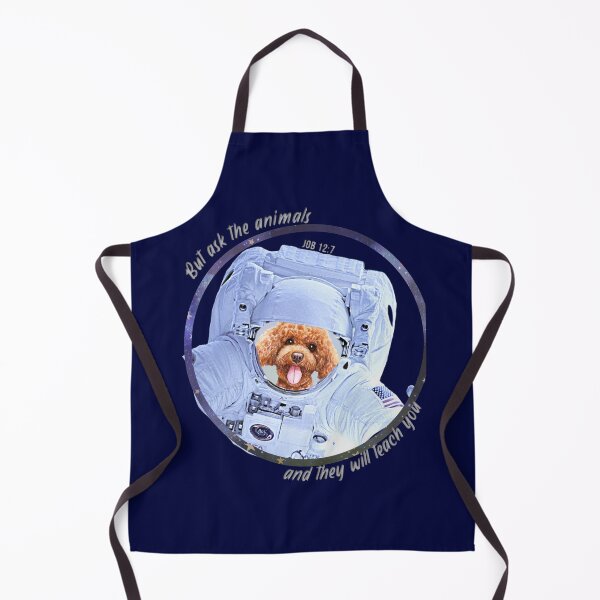 Item preview, Poodle Dog Astronaut in Space Bible Verse Ask the Animals Job 12:7 designed and sold by TheKingdomAttic.