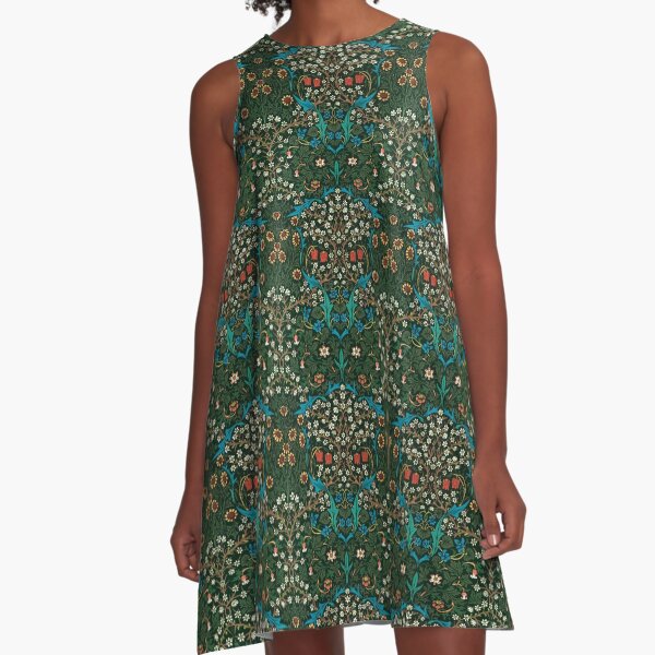 Blackthorn by William Morris, 1892 A-Line Dress