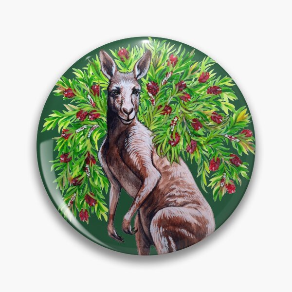 Item preview, Kangaroo with Bottlebrush - Native Australian Christmas designed and sold by Pip Tacla.