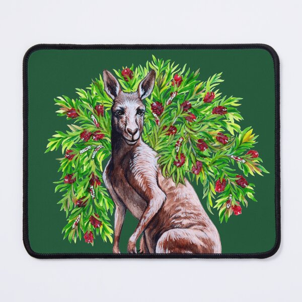 Item preview, Kangaroo with Bottlebrush - Native Australian Christmas designed and sold by Pip Tacla.