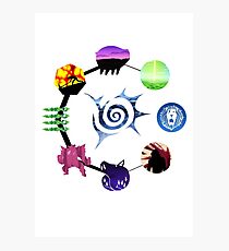 Seven Deadly Sins Character Icons Photographic Print
