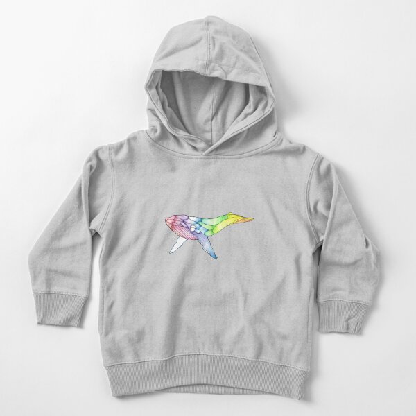 Rainbow spirit whale Toddler Pullover Hoodie