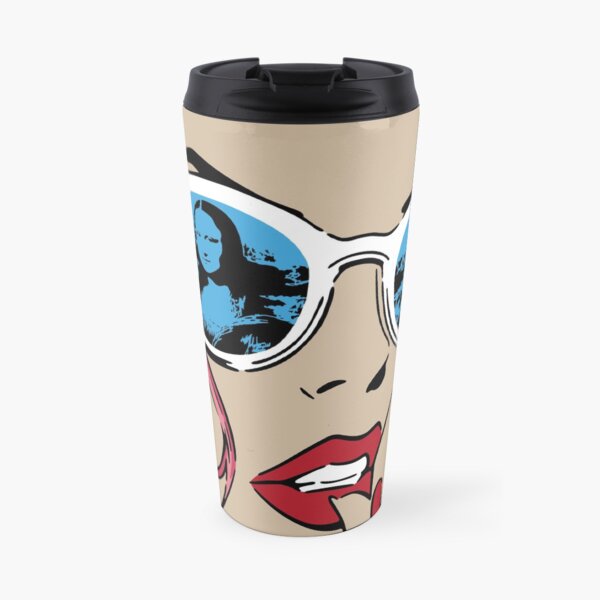 MONA LISA REFLECTIONS PINK Travel Coffee Mug