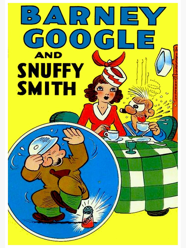 "BARNEY GOOGLE And SNUFFY SMITH; Vintage Comic Cartoon Character Print ...