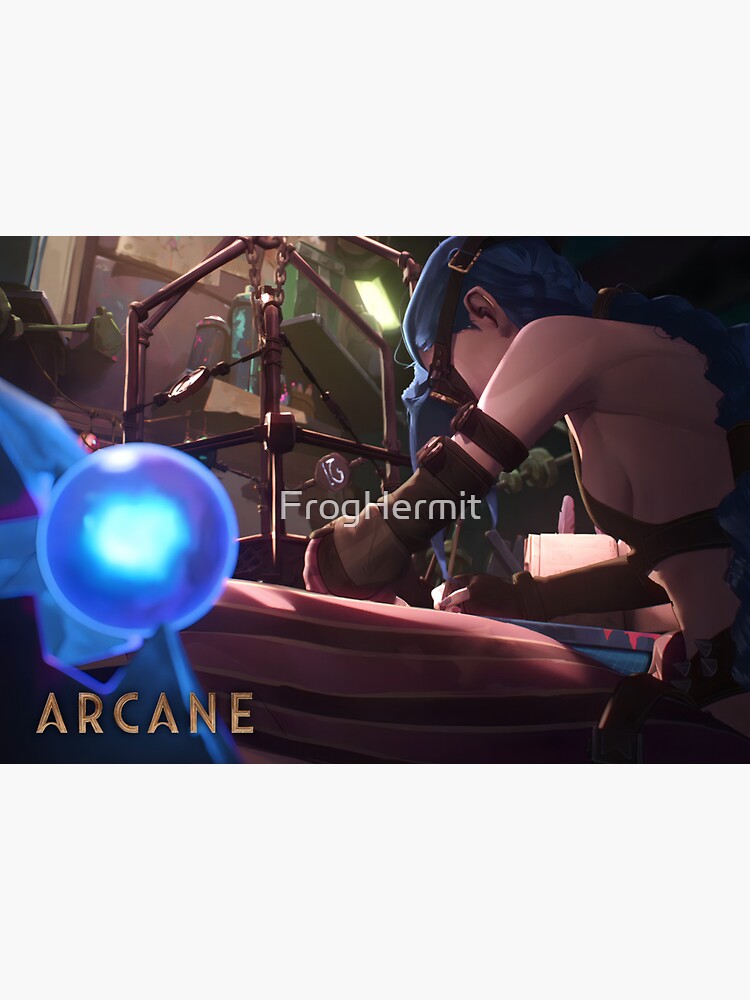 "Arcane Jinx - Hextech" Sticker by FrogHermit | Redbubble