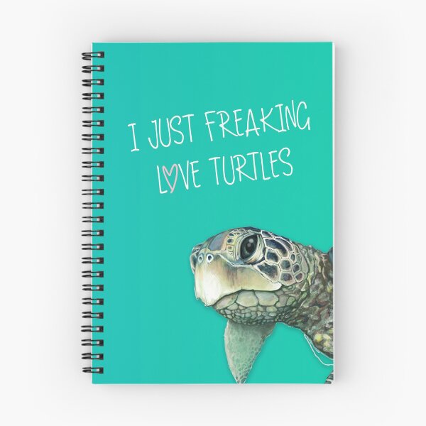 Item preview, I Just Freaking Love Turtles, Ok? Cute Sea Green Turtle Sea Tortoise Composition designed and sold by Merchking1.