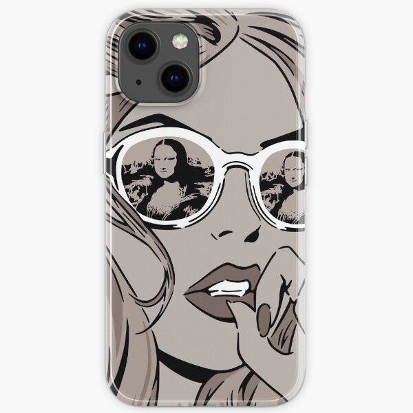 MONA LISA REFLECTIONS MONOCHROMATIC iPhone Soft Case