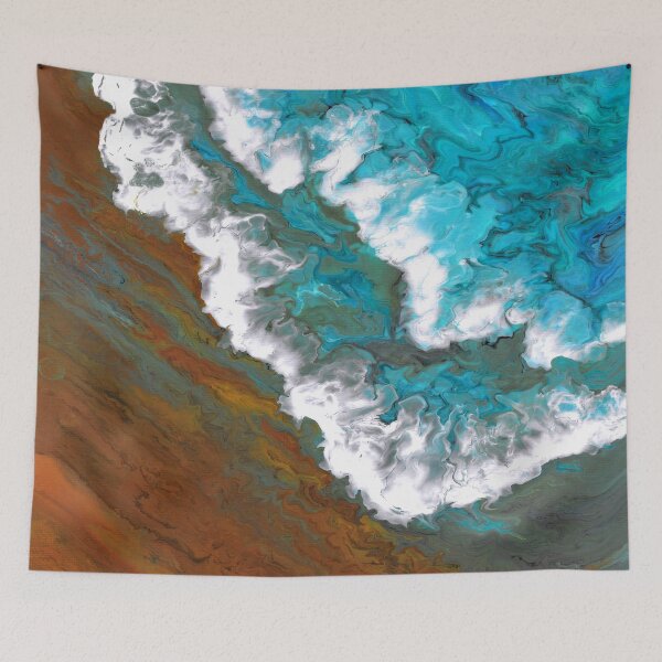 Item preview, Beach Wave - Acrylic Pour designed and sold by HandmadeHill.