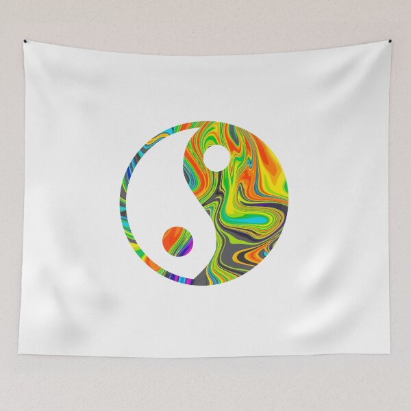Item preview, rainbow yin yang designed and sold by MoonbeamPhoto.