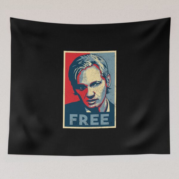 Item preview, Free Assange [Worn Design] designed and sold by politicalamity.