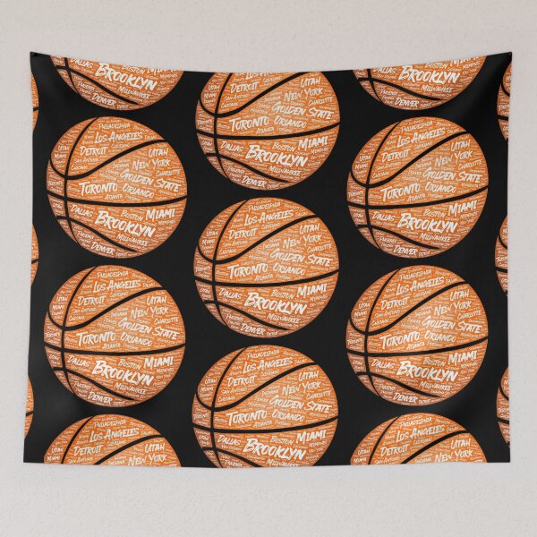 Item preview, NBA Cities Basketball Word Cloud designed and sold by ASAPPTEES.