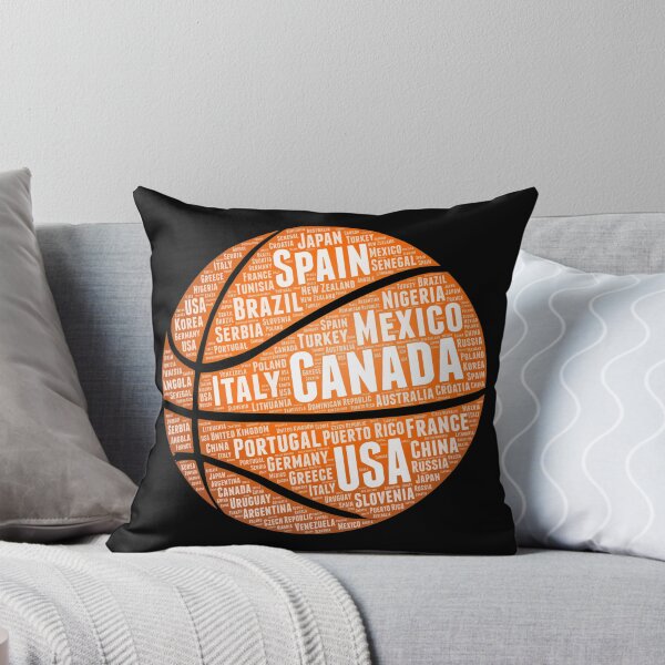 Aperçu de l'œuvre Nuage de mot mondial de basket-ball mondial créée et vendue par ASAPPTEES.