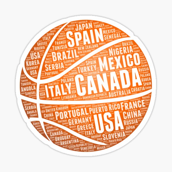 "Global Basketball World Word Cloud" Sticker for Sale by ASAPPTEES