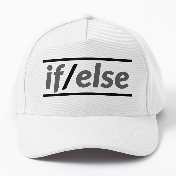 If Else Programming Statement Coding (White Background) Baseball Cap