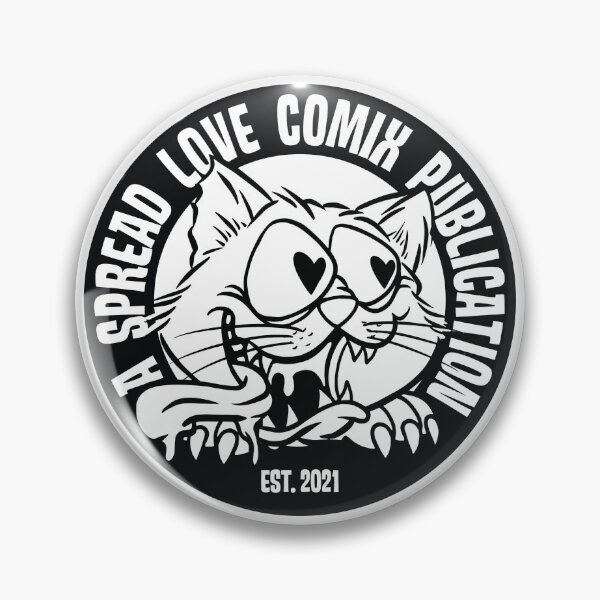 Item preview, Spread Love cat logo designed and sold by spreadlovecomix.