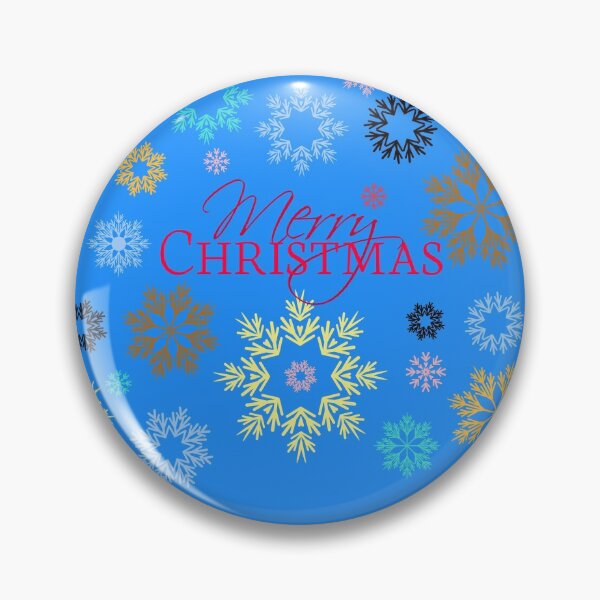 Item preview, Merry Christmas Blue Multicolored Snowflakes Idea  designed and sold by Ross-Sergey.