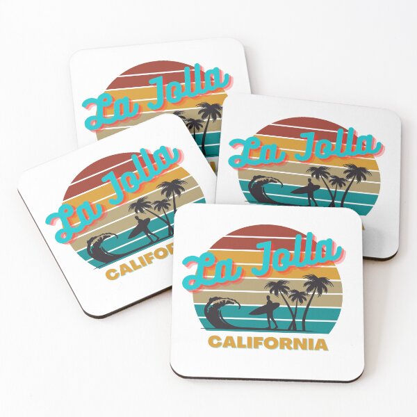 Aperçu de l'œuvre La Jolla California Retro Vintage Sunset Typographie créée et vendue par adriana-holmes.