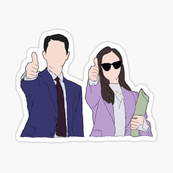 Vincenzo and Hong cha young Sticker