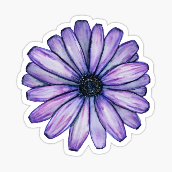 Purple Flower Stickers – Original Kawaii Pen