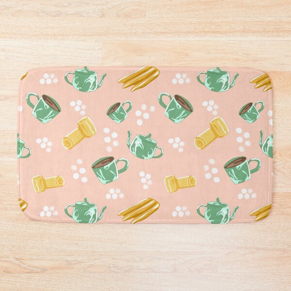 Item preview, Orange background Indonesian traditional food seamless pattern designed and sold by tamongg14.