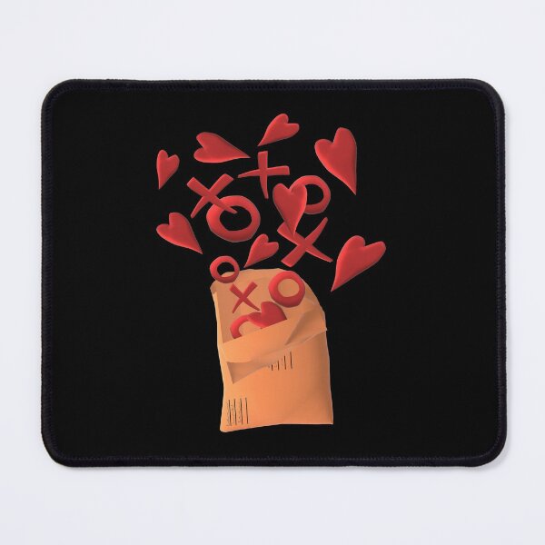 Item preview, Send Love. Happy Snail Mail Envelope with Hearts, X's and O's. (Black Background) designed and sold by ArtByLM.