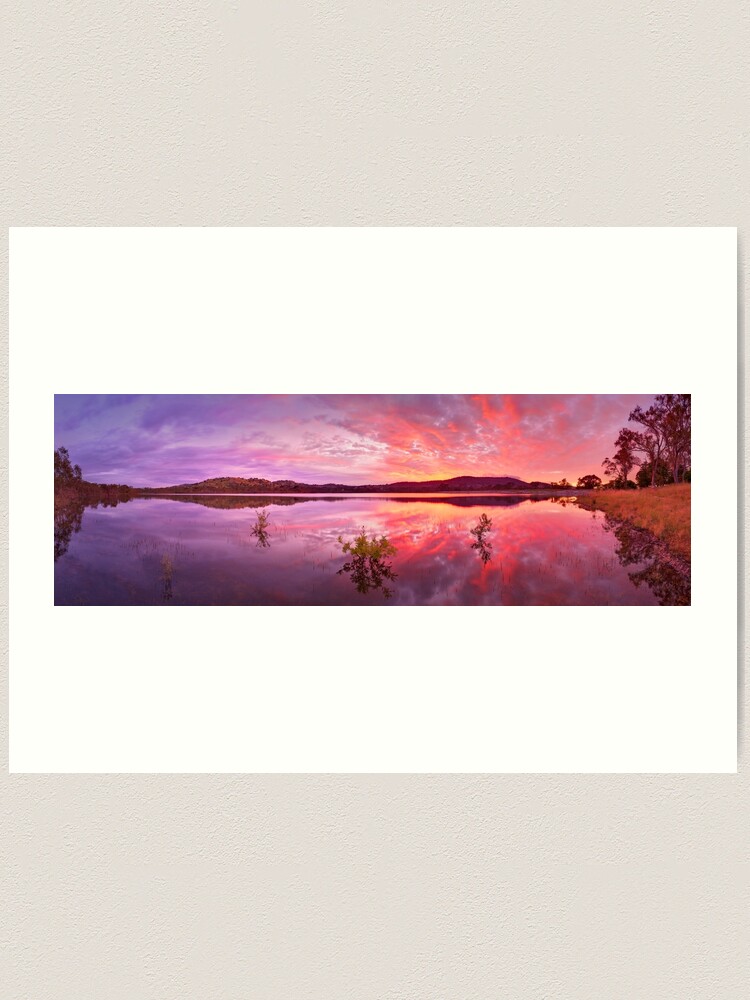 Alternate view of Barkers Creek Reservoir, Harcourt, Victoria, Australia Art Print