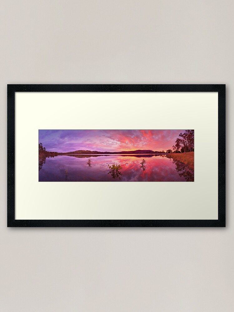 Alternate view of Barkers Creek Reservoir, Harcourt, Victoria, Australia Framed Art Print