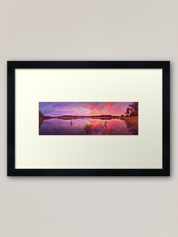 Alternate view of Barkers Creek Reservoir, Harcourt, Victoria, Australia Framed Art Print