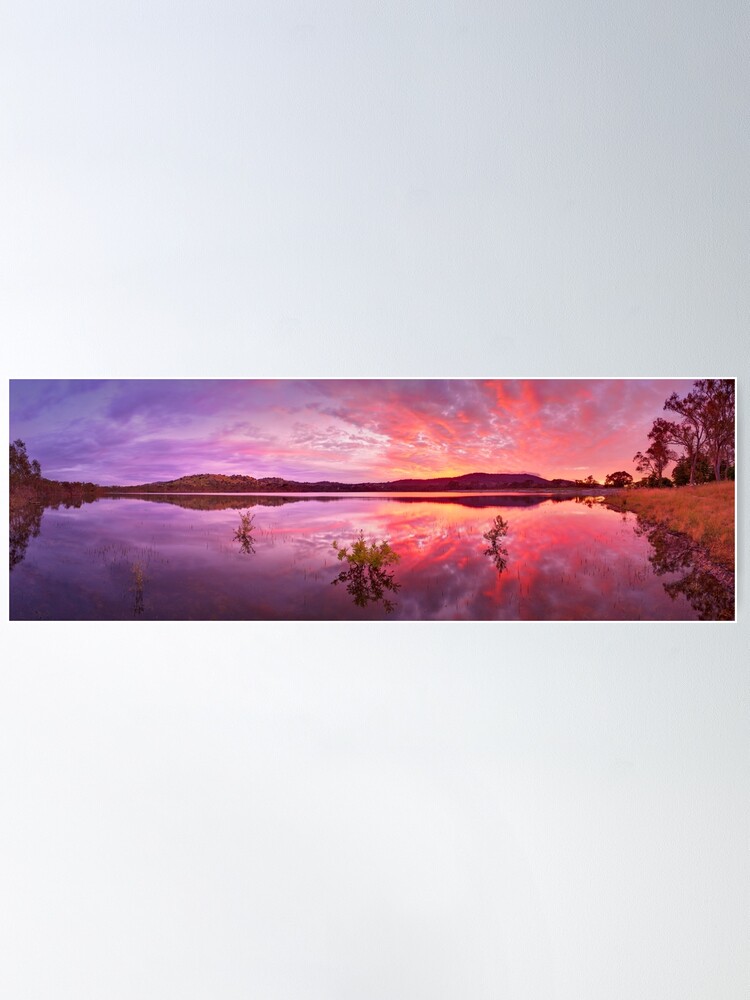 Alternate view of Barkers Creek Reservoir, Harcourt, Victoria, Australia Poster