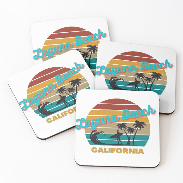 Aperçu de l'œuvre Laguna Beach California Retro Vintage Sunset Graphic Design créée et vendue par adriana-holmes.