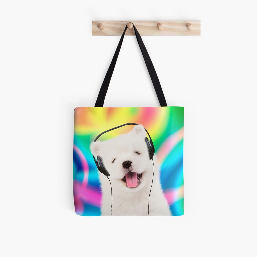 Cute Dog Wearing A Pair Of Headphones And Listening To Music, Cute Puppy  Design, Cute Dog Lover  iPad Case & Skin for Sale by loonenzer