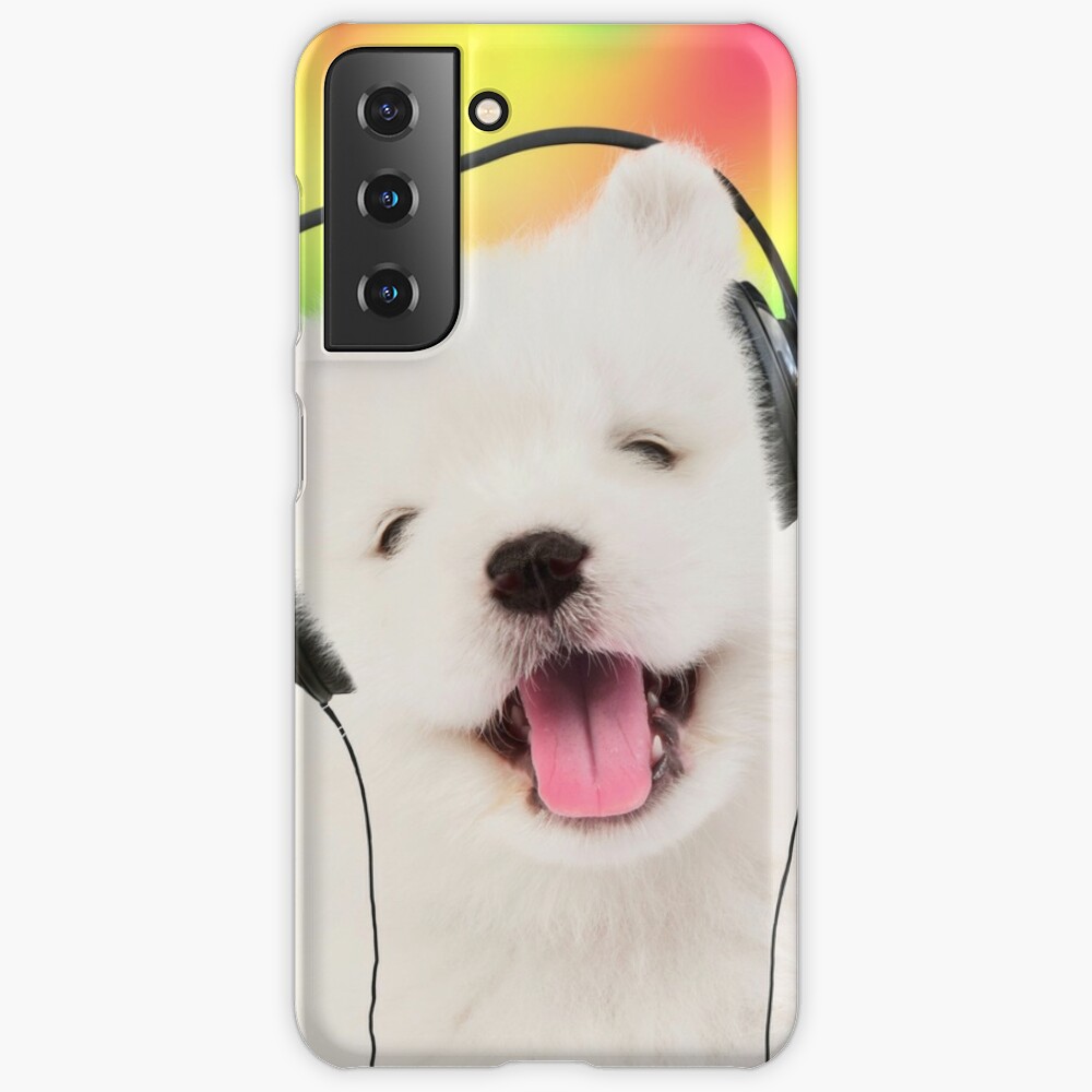 Cute cat and dog listening to the music wearing headphones  iPad Case &  Skin for Sale by GiGiAtelier
