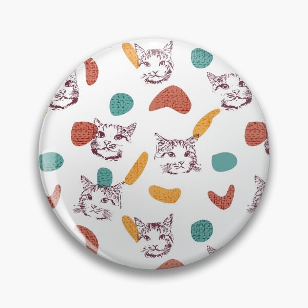 Item preview, Lovely Badu cat seamless pattern version 1 designed and sold by tamongg14.