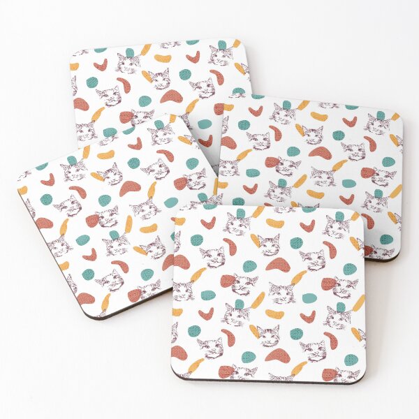 Item preview, Lovely Badu cat seamless pattern version 1 designed and sold by tamongg14.